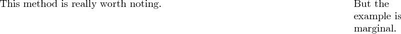 “But the example is marginal.”は余白領域に傍注として出力される。